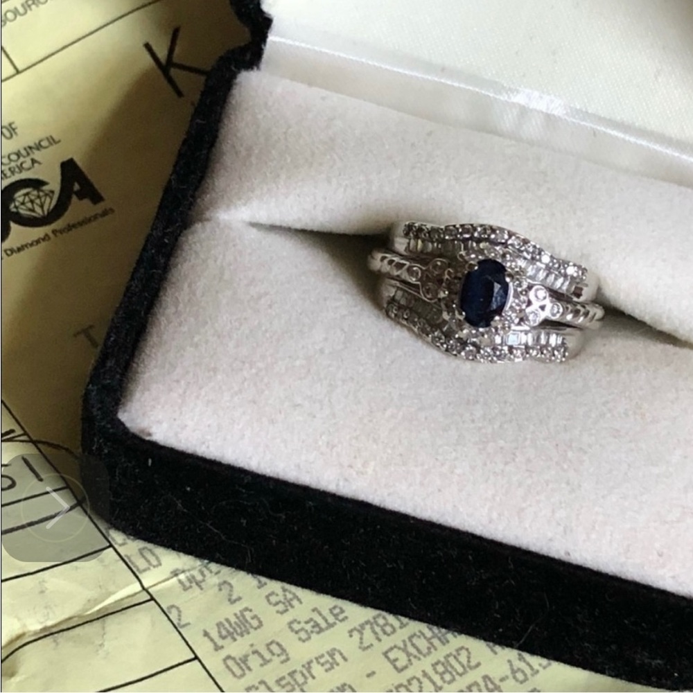 Diamond and sapphire ring from Kay